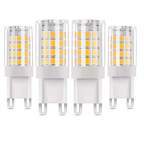 Vicloon G9 LED Lampen, 4er Pack G9 LED Birne 5W ersetzt 50W Halogenlampen Warmweiß 3000K/ Nicht Dimmbar/ 360° Abstrahlwinkel Leuchtmittel Birne, Lampe 85-265V AC von Vicloon