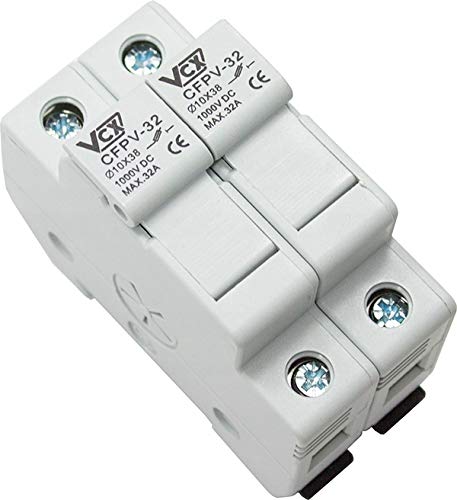 PV-SICHERUNGSHALTER BIS 32A 2-POLIG 1000V DC FÜR SICHERUNG 10X38 mm gPV von Viconor