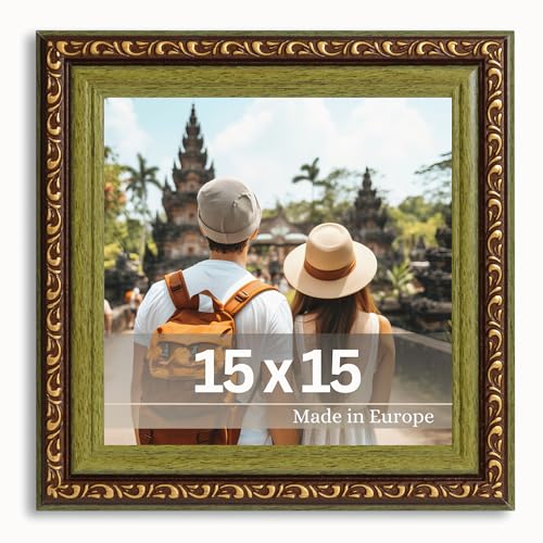 VictoR antiker - kunstvoller Fotorahmen „Chagall“ in Braun Grün - 15x15 cm Deko Bilderrahmen Vintage - geeignet für Urkunden - Bilderrahmen Quadratisch - Bilderrahmen Braun 15x15 - Barock VictoR antiker - kunstvoller Fotorahmen „Chagall“ in Braun Grün - 15x15 cm Deko Bilderrahmen Vintage - geeignet für Urkunden - Bilderrahmen Quadratisch - Bilderrahmen Braun 15x15 - Barock von VictoR