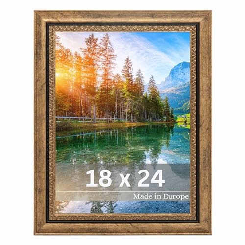 VictoR Bilderrahmen Boho Gold in 18x24 cm - Leiste: 30x16mm - Fotorahmen Vintage Deko Rustikal - Bilderrahmen Gold 18x24 - Landhaus VictoR Bilderrahmen Boho Gold in 18x24 cm - Leiste: 30x16mm - Fotorahmen Vintage Deko Rustikal - Bilderrahmen Gold 18x24 - Landhaus von VictoR