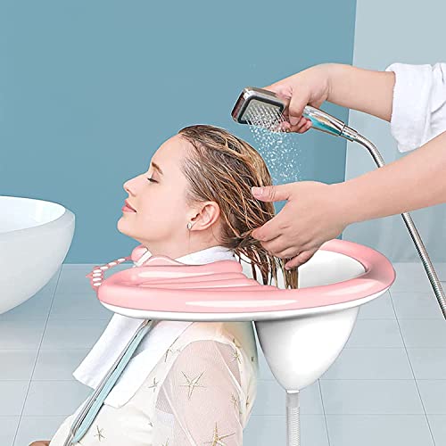 Mobiles Aufblasbares Haarwaschbecken Victop Tragbares Haarwaschbecken PVC Haarwaschtablett für Nachttisch und im Bett Kopfwaschbecken mit Ablaufrohrfür Behinderte Schwangere Frauen Senioren von Victop