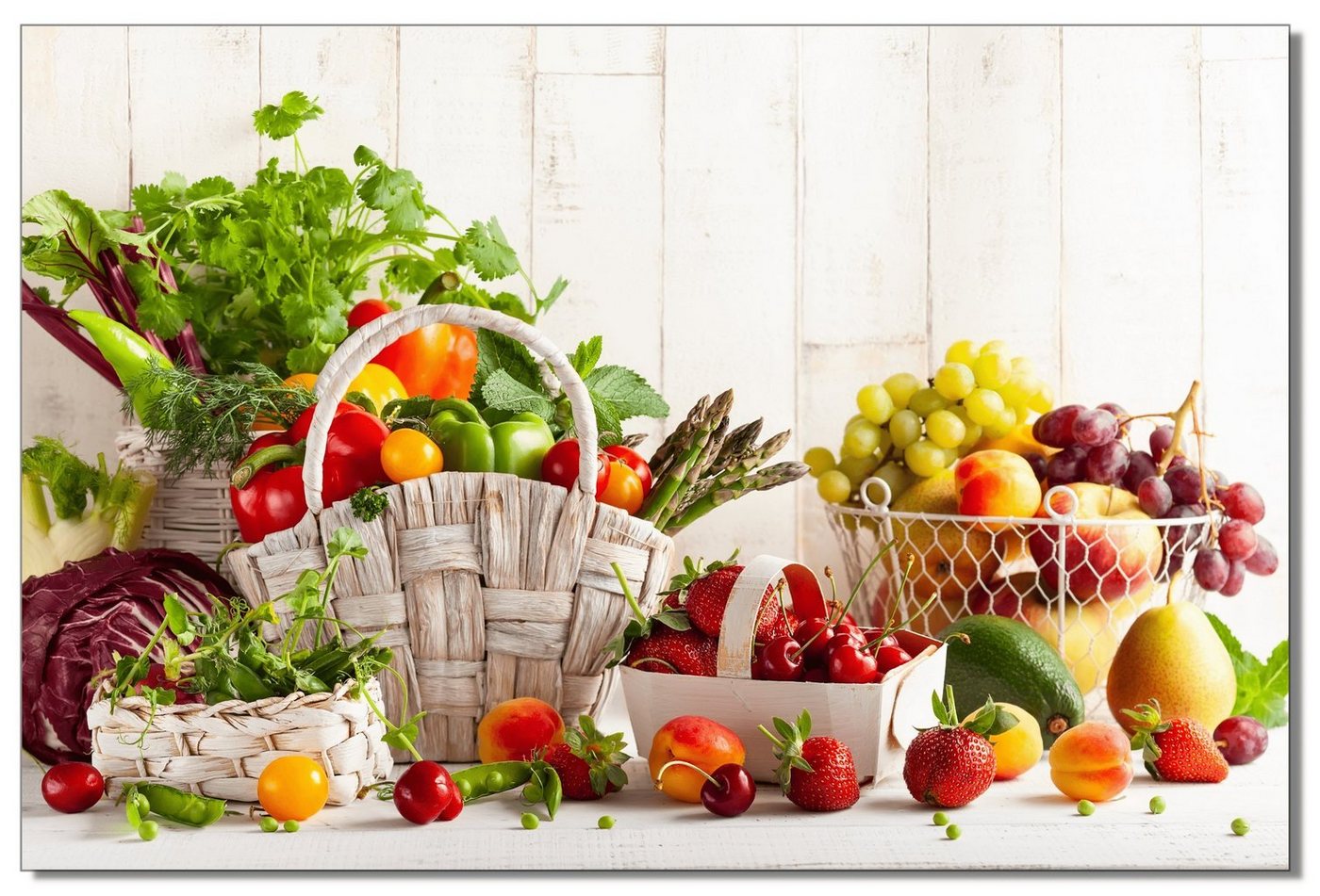 Victor (Zenith) Acrylglasbild Frisches Obst & Gemüse, Lebensmittel, in 40x60cm, Glasbilder Küche, Wanddeko, Küchenbild von Victor (Zenith)
