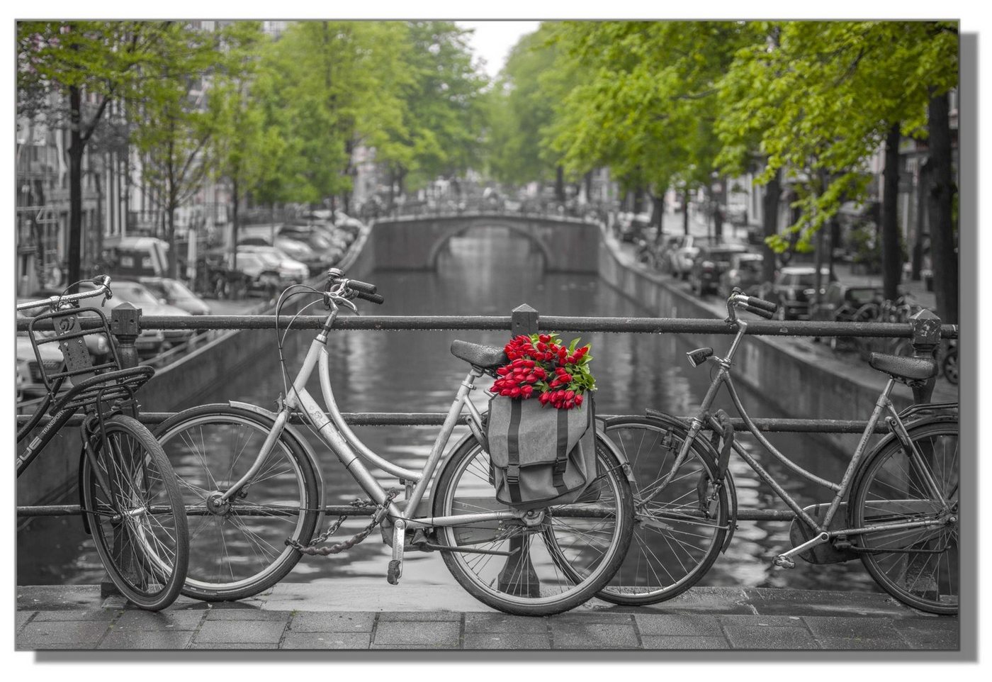 Victor (Zenith) Acrylglasbild Grachten in Amsterdam, Städte, in 60x90 cm, Glasbilder Blumen, Acrylglasbilder Landschaft von Victor (Zenith)