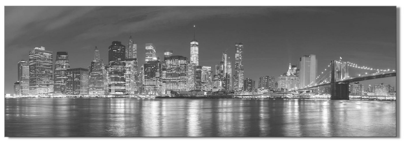 Victor (Zenith) Acrylglasbild Acrylglasbild New York Schwarz Weiß - Größe: 60 x 180 cm, Architektur, in 60x180 cm, Glasbilder Stadt New York City von Victor (Zenith)