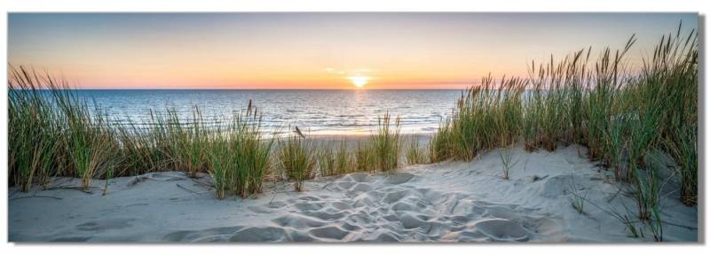 Victor (Zenith) Acrylglasbild Acrylglasbild Ostfriesland Düne Sonnenuntergang - Größe: 20 x 60 cm, Landschaften, in 20x60 cm, Glasbilder Natur, Acrylglasbilder Strand / Meer von Victor (Zenith)