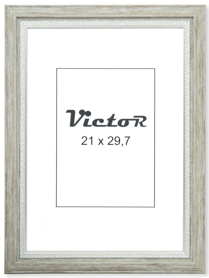 Victor (Zenith) Bilderrahmen Boho, Bilderrahmen Grau 21x30 cm (A4), Bilderrahmen Vintage, Landhaus von Victor (Zenith)