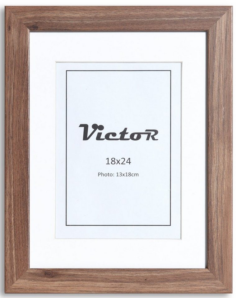 Victor (Zenith) Bilderrahmen Bilderrahmen \"Richter\" - Farbe: Braun - Größe: 18 x 24 cm, Bilderrahmen Braun 18x24 cm mit 13x18 cm Passepartout, Holz von Victor (Zenith)