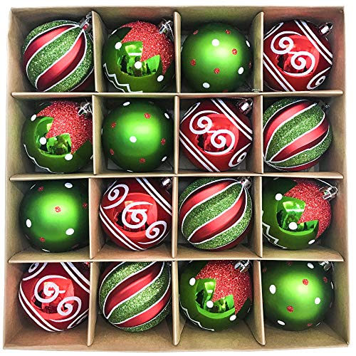 Victor's Workshop Weihnachtskugeln 16tlg. 8cm Plastik Christbaumkugeln Set Christbaumschmuck für Weihnachtsbaum Dekoration Weihnachtsdeko Hausdeko Elfen Thema Rot Grün Weiß(L) Victor's Workshop Weihnachtskugeln 16tlg. 8cm Plastik Christbaumkugeln Set Christbaumschmuck für Weihnachtsbaum Dekoration Weihnachtsdeko Hausdeko Elfen Thema Rot Grün Weiß(L) von Victor's Workshop
