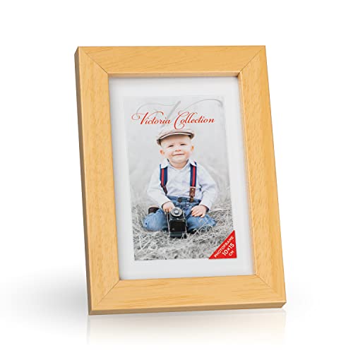 Victoria Collection Klassischer Holz Bilderrahmen für 10x15 cm Fotos - Fotorahmen mit Echtem Glas für Schöne Momente | Freistehender Holzrahmen geeignet für Tisch & Wand, Hoch- & Querformat von Victoria Collection