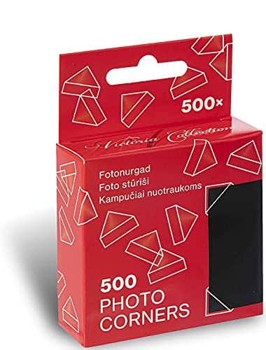 Victoria Collection Säurefreie Fotoecken Selbstklebend & Transparent zum Fotos Einkleben - 500 Durchsichtige Klebeecken mit Leicht zu Bedienendem Spender | Fotokleber Geeignet für jedes Fotoalbum von Victoria Collection