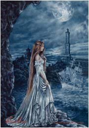 Victoria Frances - Azul Genova Textilposter Victoria Frances - Azul Genova Textilposter von Victoria Frances