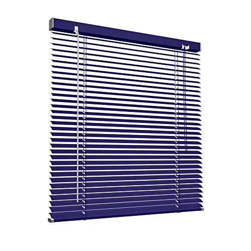 Victoria M. Aluminium Jalousie 50 x 130 cm, blau, Jalousie ohne Bohren, inkl. Klemmclips von Victoria M.