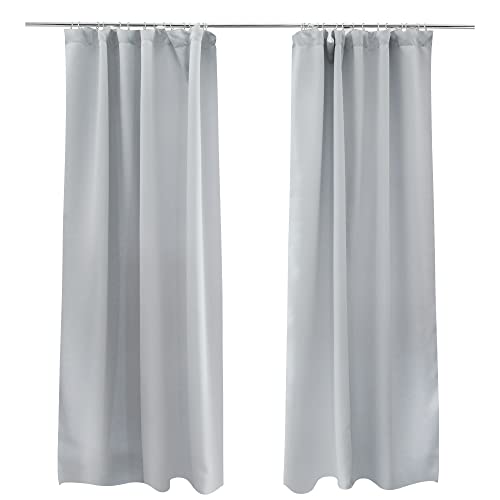 Victoria M. Aurora Verdunkelungsvorhang Blickdicht Thermovorhang mit Kräuselband, für Gardinenstangen und -schienen 140 x 245cm, Silber-Weiss, 2er Pack Victoria M. Aurora Verdunkelungsvorhang Blickdicht Thermovorhang mit Kräuselband, für Gardinenstangen und -schienen 140 x 245cm, Silber-Weiss, 2er Pack von Victoria M.