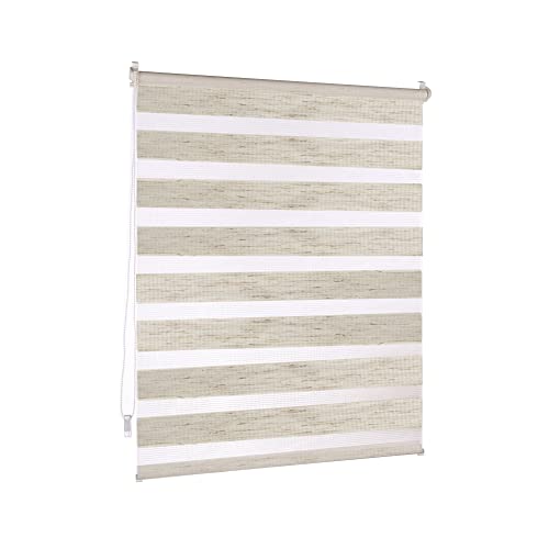 Victoria M. Doppelrollo Klemmfix ohne Bohren, 100 x 230cm (BxH) Leinen, Rollo Fensterrollo lichtdurchlässig & verdunkelnd,Duo-Rollo Klemmmontage Zebrarollo für Fenster & Türen Victoria M. Doppelrollo Klemmfix ohne Bohren, 100 x 230cm (BxH) Leinen, Rollo Fensterrollo lichtdurchlässig & verdunkelnd,Duo-Rollo Klemmmontage Zebrarollo für Fenster & Türen von Victoria M.