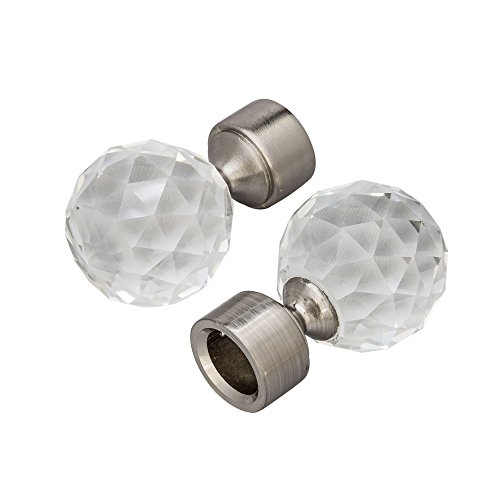 Victoria M. Gardinenstange Endstücke Endkappen Vorhangstange, Ø 16mm, Silber, 2er-Set, Endstück Kristall-Kugel Victoria M. Gardinenstange Endstücke Endkappen Vorhangstange, Ø 16mm, Silber, 2er-Set, Endstück Kristall-Kugel von Victoria M.
