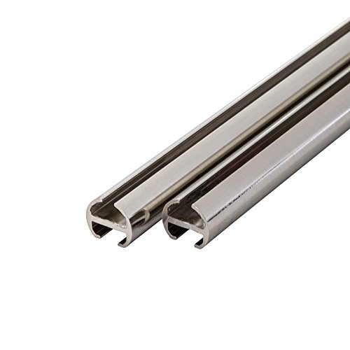 Victoria M. Gardinenstange Vorhangstange Vorhangschiene 2-läufig, Aluminiumlegierung Silber, 450 cm (6 x 150 cm) von Victoria M.