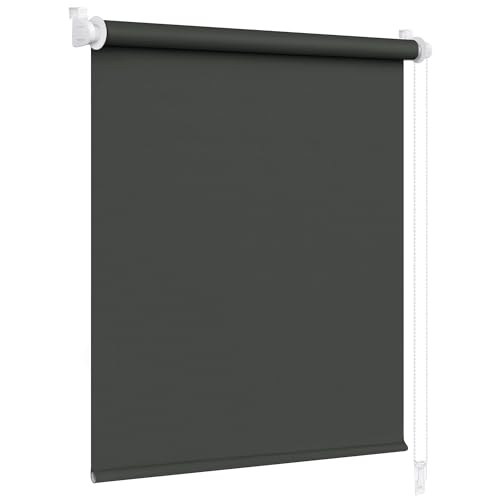 Victoria M. Klemmfix Verdunkelungsrollo ohne Bohren Rollo Seitenzugrollo Verdunkelung für Fenster und Türen, 120 x 150 cm, Schwarz von Victoria M.