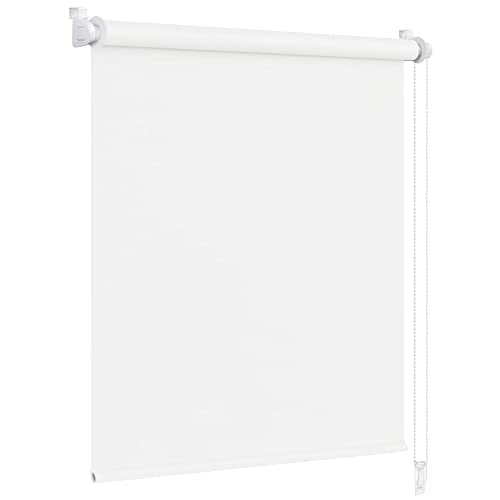 Victoria M. Klemmfix Verdunkelungsrollo ohne Bohren Rollo Seitenzugrollo Verdunkelung für Fenster und Türen, 110 x 150 cm, Weiß von Victoria M.