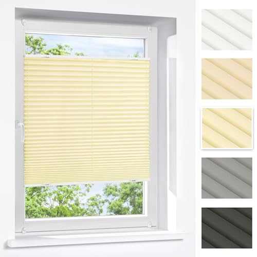 Victoria M. Praktica Plissee ohne Bohren, zum Klemmen Sichtschutz Fenster, Sonnenschutz, Polyesterstoff, 40 x 120 cm, Creme Victoria M. Praktica Plissee ohne Bohren, zum Klemmen Sichtschutz Fenster, Sonnenschutz, Polyesterstoff, 40 x 120 cm, Creme von Victoria M.