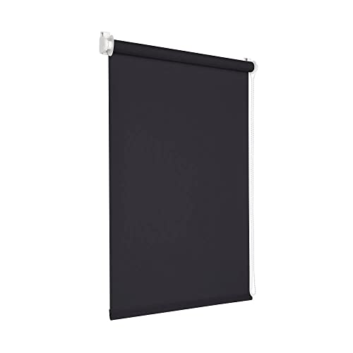 Victoria M. Tenebra Verdunkelungsrollo Rollo Fensterrollo Klemmrollo, Sichtschutz, Verdunkelnd, Ohne Bohren inkl. Montagematerial, 75 x 220 cm, Schwarz von Victoria M.