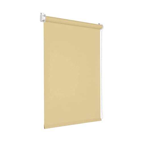 Victoria M. Tenebra Verdunkelungsrollo Rollo Fensterrollo Klemmrollo, Sichtschutz, Verdunkelnd, Ohne Bohren inkl. Montagematerial, 85 x 160 cm, Beige von Victoria M.