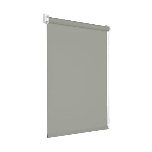 Victoria M. Tenebra Verdunkelungsrollo Rollo Fensterrollo Klemmrollo, Sichtschutz, Verdunkelnd, Ohne Bohren inkl. Montagematerial, 85 x 220 cm, Grau von Victoria M.