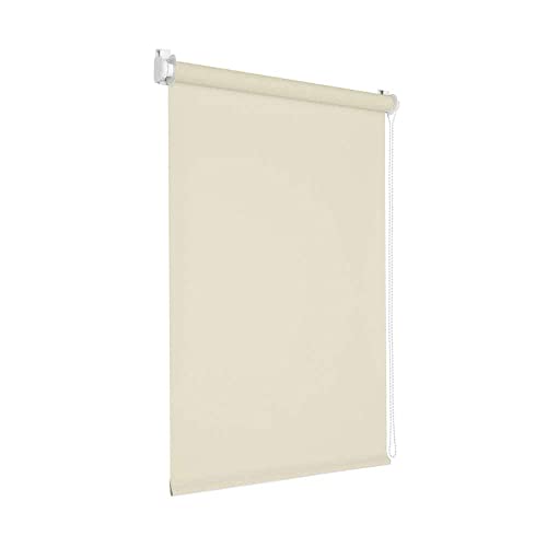 Victoria M. Tenebra Verdunkelungsrollo Rollo Fensterrollo Klemmrollo, Sichtschutz, Verdunkelnd, Ohne Bohren inkl. Montagematerial, 70 x 220 cm, Cremeweiß von Victoria M.