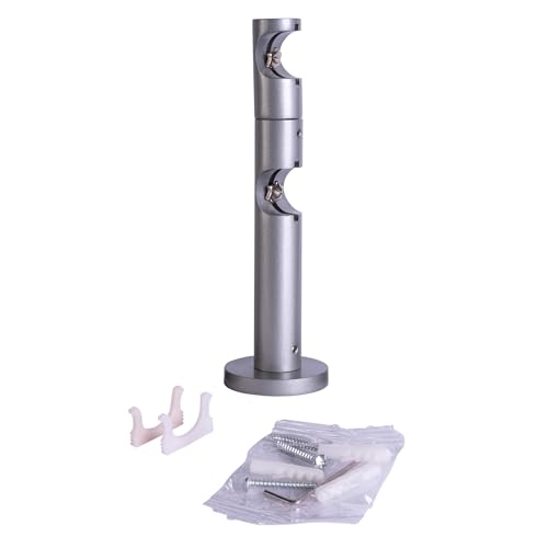 Victoria M. Wandhalter für Gardinenstange mit oder ohne Innenlauf ⌀ 19 mm,Silber, 2-läufig von Victoria M.
