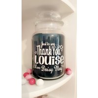 Personalisierte Aufkleber Label Für Kerzenglas Danke Geschenk Nur Dank Andenken Idee Jeder Name Oder Text Freund Mutter Tochter Tante Zu Sagen von VictoriaMarieDesign1