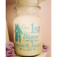 Personalisierte Aufkleber Label Für Lrg Kerzenglas Geschenkidee Jeder Name Ihr/Unser 1 von VictoriaMarieDesign1