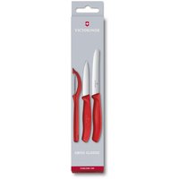 VICTORINOX Gemüsemesser Swiss Classic silber, rot von Victorinox