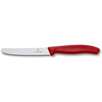 VICTORINOX Gemüsemesser Swiss Classic silber, rot von Victorinox