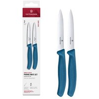 2 VICTORINOX Küchenmesser Swiss Classic silber, blau, Klinge: 10,0 cm 2 VICTORINOX Küchenmesser Swiss Classic silber, blau, Klinge: 10,0 cm von Victorinox