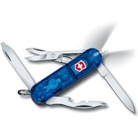 Schweizer Taschenmesser Victorinox Midnite Manager, inklusive Kreuzschlitzschraubendreher und led, hat 10 Funktionen, 31 gr, Farbe transparent blau von Victorinox
