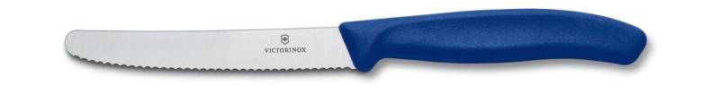 Tomaten- und Tafelmesser 11 cm Wellenschliff Swiss Classic blau von Victorinox