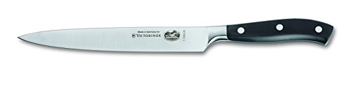 Victorinox, Grand Maître, Profi Tranchiermesser, Extra Scharfe Klinge, gerader Schliff, 20 cm, Robuster Kunststoffgriff, Rostfreier Stahl, schwarz von Victorinox