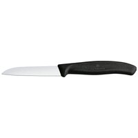 VICTORINOX Gemüsemesser Klinge: 8,0 cm silber - schwarz glänzend, poliert von Victorinox