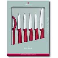 VICTORINOX Gemüsemesser Swiss Classic silber, rot von Victorinox