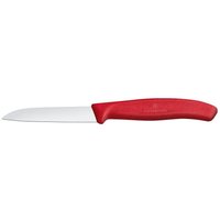 VICTORINOX Gemüsemesser silber, rot glänzend, poliert - Klinge: 8,0 cm von Victorinox