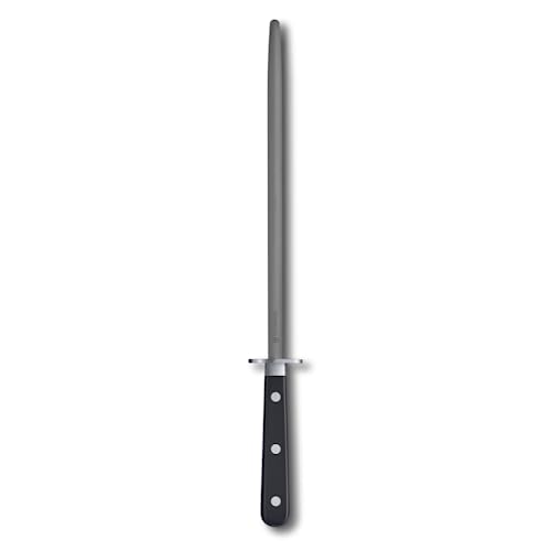 VICTORINOX Grand Maître Abziehstahl, 25 cm, Wolframcarbid, rund, bis zu 70 HRC, Schwarz von Victorinox