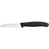 VICTORINOX Gemüsemesser silber, schwarz glänzend, poliert, Klinge: 8,0 cm von Victorinox