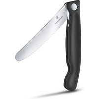 VICTORINOX Gemüsemesser Swiss Classic silber, schwarz glatt, Klinge: 11,0 cm von Victorinox