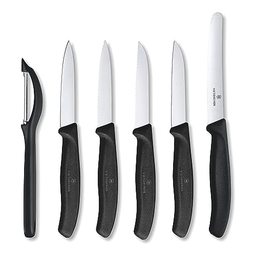 Victorinox, Swiss Classic Gemüsemesser-Set, 6-teilig, Extra Scharfe Klinge, Robuster Kunststoffgriff, Rostfrei, Swiss-Made von Victorinox