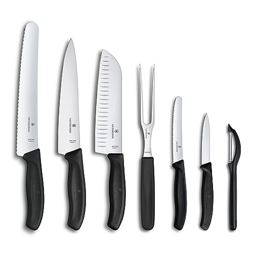 Victorinox, Swiss Classic, Profi Küchenmesser Set, 7-teilig, schwarz von Victorinox