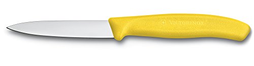 Victorinox, 6.7606.L118, Swiss Classic, Gemüsemesser, Extra scharfe Klinge, mit geradem Schliff, robuster Kunststoff-Griff, Gelb, Made in Switzerland, Spülmaschinengeeignet von Victorinox