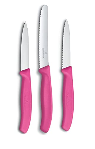 Victorinox 3-tlg Gemüsemesser-Set Swiss Classic Pink - Küchenmesser, Obstmesser von Victorinox