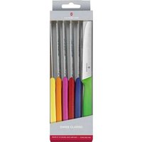 Victorinox 6.7839.6G Tomatemesser-Set  SwissClassic  11cm bunt 6-teilig, Wellenschliff Gelb, Oran von Victorinox