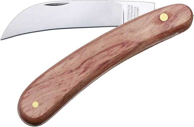 Victorinox Blumenmesser VICTORINOX Hakenmesser 1.9200 Gärtnermesser Gebogene Klinge Griff aus Holz, (1 St) von Victorinox