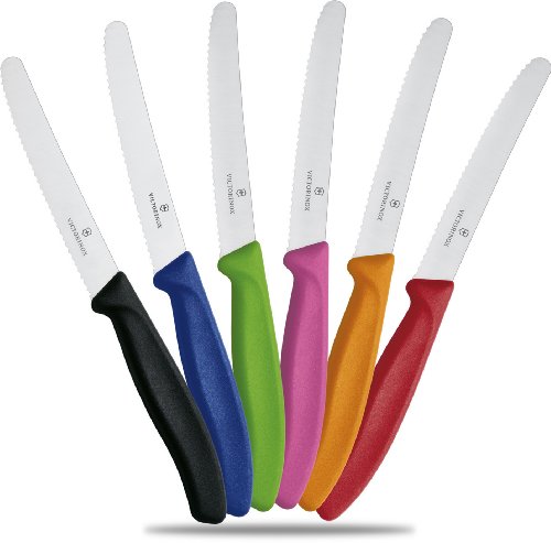 Victorinox Brötchenmesser-Set, 6 Stück, farbig von Victorinox