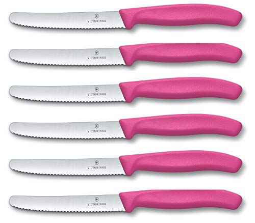 Victorinox Tomaten-und Tafelmes, Kunststoff, Rosa, 6X Pink von Victorinox
